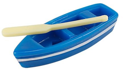FERCAISH Miniatur Boot, Holz Segelboot Modell, Nautische Segelboot-Dekoration, Strand Miniaturboot Ruder Ornamente,für Garten Zubehör Fishbowl Tischdeko