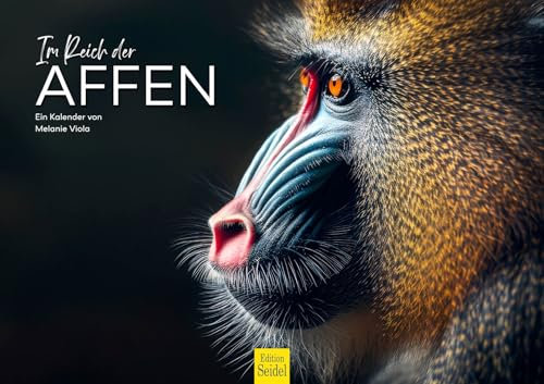 Edition Seidel Premium Kalender Im Reich der Affen 2025 Format DIN A3 Wandkalender Tierkalender Afrika Affe Gorilla Lemur Schimpanse Primaten Regenwald Wildtier Waldtier Melanie Viola