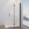 IMPTS Walk in Duschwand Schwarz 90x195 cm Dusche Glaswand Glas Duschtrennwand Duschtrennwand Falttüren Rahmenlos Duschtüren