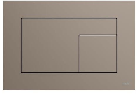 TECE Tecevelvet Betätigungsplatte für WC-Garnitur, für Zweimengentechnik, 220 x 150 x 5 mm, 9240730, Farbe: Beige-Braun