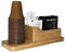 Coffee World, Porta Accessori per caffè in Legno di Pino - Organizer da Cucina per Bicchieri, palettine, bustine di Zucchero - Sostenibile (Legno Naturale)