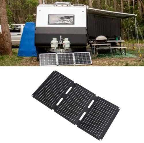 Tragbares Solarpanel, 30 W, 12 V, 2,5 A, Stromerzeugungs-Ladegerät für Handy-Camping, Faltbar, Leicht, Faltbar, Solar-Ladegerät für Camping, Tragbares Solar-Ladegerät, Wandern,