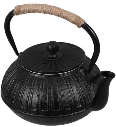 Ciieeo Gusseiserner Wasserkocher Für Kaminöfen Tee Teekanne Japanischer Teekessel Teekanne Für Herd Vintage Design Fassungsvermögen Mit Teesieb Für Loose Tee Zubereitung