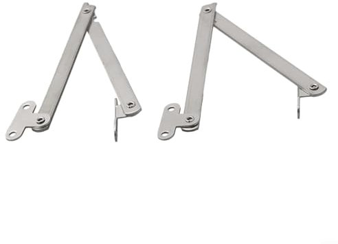 Bisagras plegables de acero inoxidable de alta resistencia para puertas de armario, juego de 2 con ángulo de 180 grados