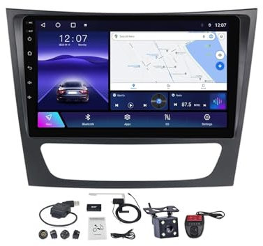 Generisch 9 Android 12 Radio für Mercedes-Benz E-Klasse W211 & CLS (2002-2010) mit CarPlay, Android Auto, GPS-Navigation, Bluetooth 4G, WLAN, FM/AM und Rückfahrkamera (M400S)