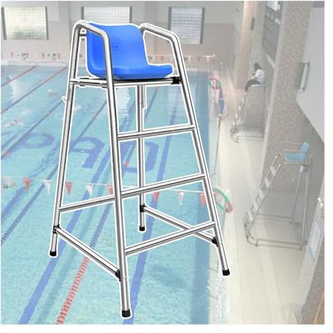 Pool-Rettungsschwimmerstuhl aus Edelstahl 304 für den Poolbereich, 3,9/4,9/5,9 Fuß hohe, bodenstehende, sicherere Rettungsschwimmerstühle für Decks, für oberirdische Schwimmstrände in Wasser