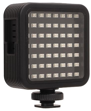 CHICIRIS Fotografía IR Night Light 6.5W Dimmable con 3 Zapatillas Frías - Batería Recargable - Vlog Iluminación con Poca Luz