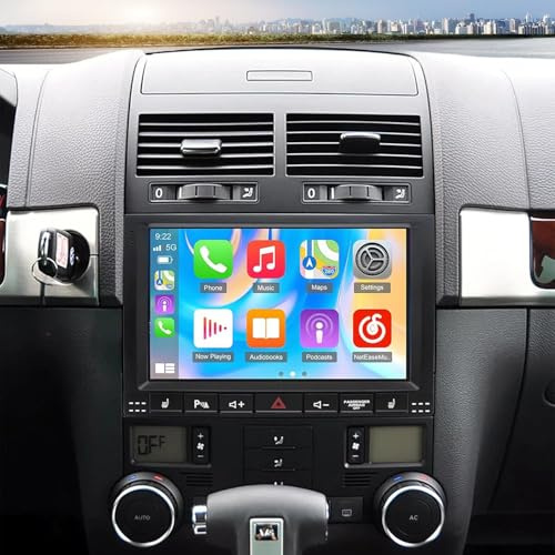 [2+64G] Auto Radio für VW Touareg 2003-2010,Update Stereo mit 9 Zoll IPS Berührung Bildschirm,mit Wireless Carplay/Android Auto/GPS NAV/Bluetooth/FM/AHD Ersatzkamera