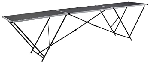 Nqyjm Tapeziertisch, faltbar, aus MDF und Aluminium, 300 x 60 x 78 cm