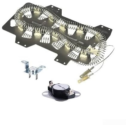 Dryer Heating Element Kit DC47-00019A, Hot Plate Thermostat Combination Set for Samsung Tumble Dryer