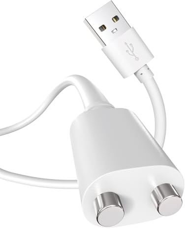 Yaekea 5mm USB Magnetic DC Charger Cable 2.7Ft Replacement Charging Cord 2 Pin Magnetic Charger for Rechargeable Toys, Massagers