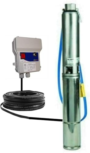 4GS11 POMPA SOMMERSA PER POZZI LOWARA 4GS11M HP1.5 V230 MONOFASE 90LTMIN 9.4BAR MAX (V230+CAVO 30MT+BOX)