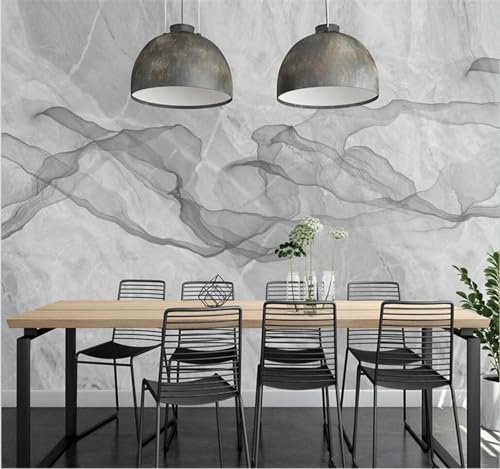 Grey Concrete Wall Black Smoke Faux Marble 3D Wallpaper Easy Install Feature Office Living Room Sofa Bedroom TV Background Wall Decoration-250cm×170cm