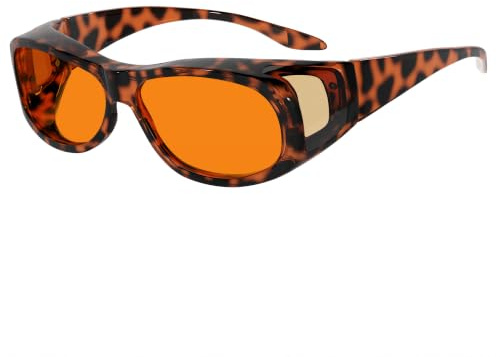 Eyekepper Anti Blaulicht Lesebrille Computer Brille Mit Zusätzlichen Linsen Orangefarbene Linse Schutzbrille Fit over Brillen -Schildpatt