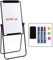 DOEWORKS Flipchart Ständer Whiteboard 90 x 60cm U-Ständer, Doppelseitige Magnetische Weiße Tafel Staffelei, Höhenverstellbar und Faltbar Whiteboard für Haus Schule Büro, Schwarz