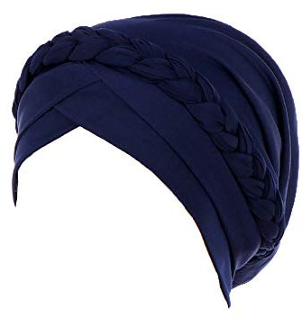 Krebs Chemo Beanies Bandana Headwrap Cap Satin Bonnet Kopftuch Hijab Zopf Silky Turban Hüte für Frauen, navy, Einheitsgröße