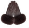Pexuya Damen Winter Touchscreen Schaffell LederHandschuhe mit Kaninchenfell S77(Braun, M)
