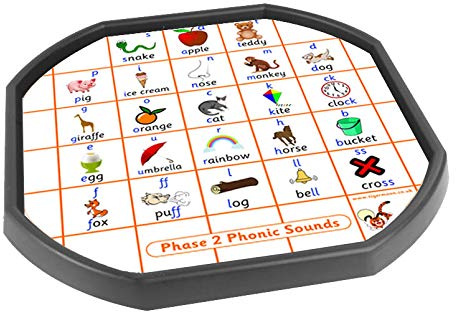 Phase 2 Phonics Vinyl Tuff Tray Insert - 86 x 86 cm - Ideal for Large Tuff Spot Tuff Tray - Tuff Tray NOT Included