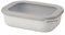 Mepal - Multi Bowl Cirqula Rectangular - Recipientes para Alimentos con Tapa - Adecuado como Fiambrera Hermética para Frigorífico, Microondas y Congelador - Tapers para Comida - 500 ml - Nordic White