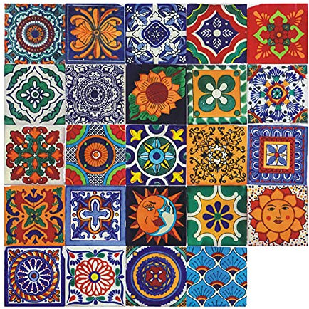 Fliesenaufkleber 24 stück Mosaik Wandfliese Bodenaufkleber Aufkleber Mosaikfliesen Folie Fliesensticker für Küche und Badezimmer Home Decor (10 x 10 cm)