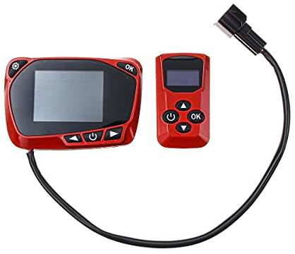 LCD Thermostat Display, TOTMOX 12V/24V Diesel Luft Standheizung LCD Thermostat Display Schalter mit Fernbedienung für LKW Bus Boot Auto Anhänger Wohnmobile Rot