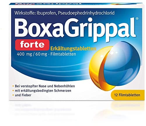 BOXAGRIPPAL forte Erkältungstab. 400 mg/60 mg FTA 12 St