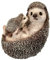 Pacific Giftware Igel Figur mit Baby - Dekofigur Familie Hotant Tierfigur