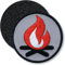 Klettpatch - Feuer Lagerfeuer gestickt 45 mm/Trekking Outdoor Survival Camping Bushcraft Flamme/Klett-Patch Patch Patches Klett Abzeichen auf Kleidung Rucksack /