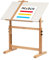 MEEDEN Whiteboard Holz Zeichentisch: 90 x 60 cm Künstlertisch, Massiver Schreibtisch für Kunst und Handwerk, Großer Neigbarer Tisch für Erwachsene, Künstler, Schreiben und Arbeiten