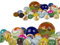 Out of the blue Glasmurmeln Murmel Spiel ca. 250g Bunte Glaskugeln Diverse Größen Basteln Spiel