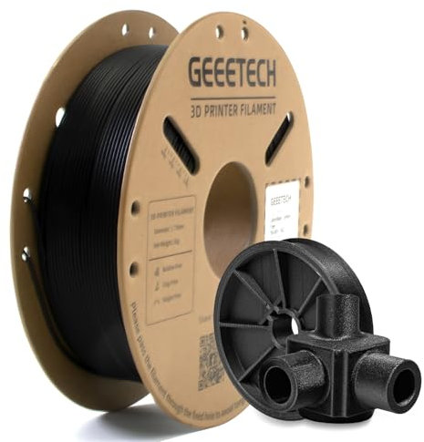 GEEETECH Kohlefaser PLA Filament, CF PLA Filament 1,75 +/- 0,02 mm, 1 kg Spule für 3D-Druck,Schwarz,Carbon Fibre pla
