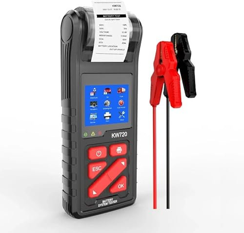 WYYHAA Car Battery Tester W/Printer, 6V 12V 24V Battery Load Tester, 100-2000 CCA Car Battery Analyzer, Cranking Tests and Charging Tests for Car, Truck, Motorcycle, RV