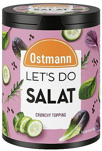 Ostmann Gewürze - Let's Do Salat | Gewürzzubereitung für bunte Salate, Bowls oder Nudelsalat | Crunchy Topping mit Sesam und Haselnüssen | 55 g in recyclebarer Metalldose