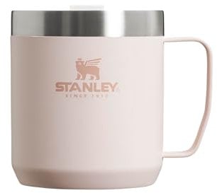 Stanley Classic Legendary Camp Mug Isotherme 0.35L - Garde 1.5 Heures à Chaud - 3 Heures à Froid - Lavable au Lave-Vaisselle - Sans BPA - Thermos Café - Gobelet Cafe - Tasse Isotherme - Rose Quartz