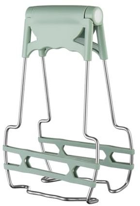 CUSROS Hot Plate Gripper Folding Stainless Steel Hot Dish Clip Tongs, Hot Bowl Lifter Clip Hot Dish Holder, Anti- Scald Air Fryer Pans Retriever Crockery Holder Bowl Pot Pan Gripper Clip Green
