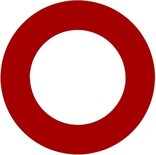 Sobeta Dartscheiben-Umrandungsring, rot, 71cm, runder Wandschutz, hochdichte, selbstheilende Eva-Schaum-Dart-Rückwände, einfach zu installierende Dartmatten für Dartspiele