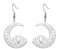 KKJOY Lotus Blume Yoga Baumeln Ohrringe Edelstahl Lotus im Mond Anhänger Ohrringe Inspirational Schmuck für Frauen Charmante Damen