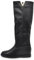 IF Fashion Stivali Alti da Donna Con decorazione metallica a forma di V Zeppa Interna Rialzo LY81-7 nero N.38