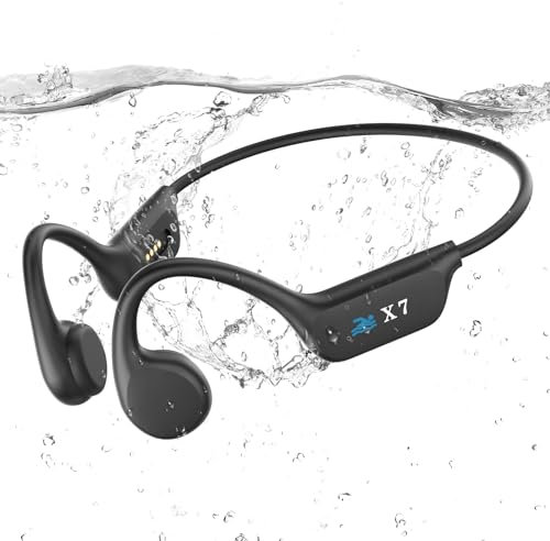 Guudsoud Bone Conducción Headphones, Auriculares de conducción ósea Bluetooth, Auriculares impermeables Natación,