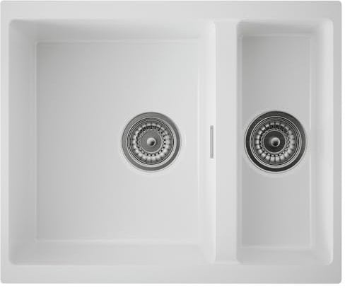Astini Dante 1.5 Bowl Ceramic White Undermount Kitchen Sink & Waste