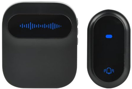 FYOBOT UK Plug Wireless Doorbell Waterproof Smart Doorbell IP68 Home Door Bell Intelligent 38 Songs 4-Level Volume Control