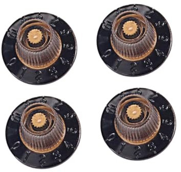Toyvian 4pcs High Neck Knob Head for Guitar Switch Knob for Electric Guitar Bass Replacement