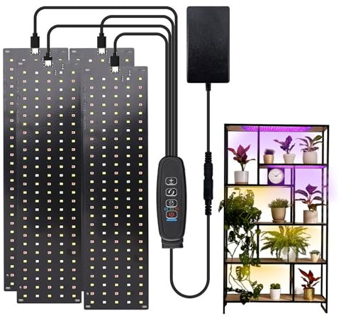 TechVizrs Pflanzenlampe LED Vollspektrum mit 540 LEDs | Grow Light mit 3/9/12H Zeitschaltuhr, 10 Arten von Helligkeit für Zimmerpflanzen