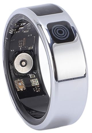 Smart Ring, Edelstahl -Smart Ring mit App Display Bildschirm IP68 Wasserfestes Echtzeit -Tracking, Mobile App -Verbindung, Zum Wandern, Radfahren, Laufen (#9)
