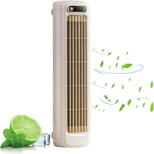 Migilife Ace Enfriador, Ace Enfriador, Aire Acondicionado Portatil, 3 Velocidades, Recargable, para Dormitorio, Oficina y Sala de Estar(Beige)