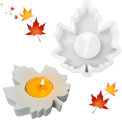 Ahornblatt Kerzen Silikonformen Herbst Gießformen Kerzenformen Silikon Herbstdeko Zum Gießen Wiederverwendbar Silikonform Kerzenhalter Herbst Dekoration Für Erntedankfest Halloween Bastelarbeiten