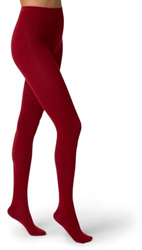HUE Women's Sweater Tights, Rhubarb Flat Knit, Medium-Large