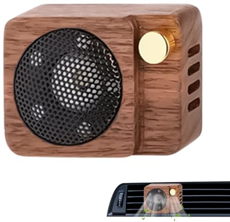 Für, Duftauslass, 5 x 3 x 2 cm, Luftauslassventilator mit Holzlautsprecher, kreatives Auto-Parfüm, entspannender Reisebegleiter, Wabenluftstrom