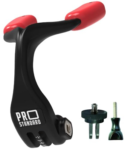 Pro Standard Grill Mount 4.0 - Heat Moldable Bite Mount - Compatible with Insta360, GoPro, DJI, Garmin and All Action Cameras (White/Red)
