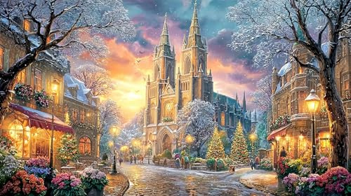 Kölner Dom Puzzle 1000 Teile Bildungsspiel-Herausforderung Recyclingpapier Herausforderndes Spiel zur Entspannung, Kreativität & Geschenkgeben 38x52/1000 Teile